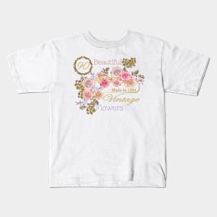 Vintage Roses-A Special 90th Birthday Gift for Her Kids T-Shirt